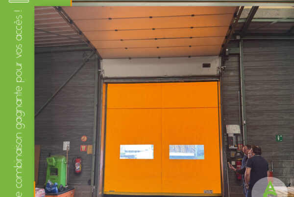 porte souple et porte sectionnelle couplée : le combo gagant pour les accès industriels