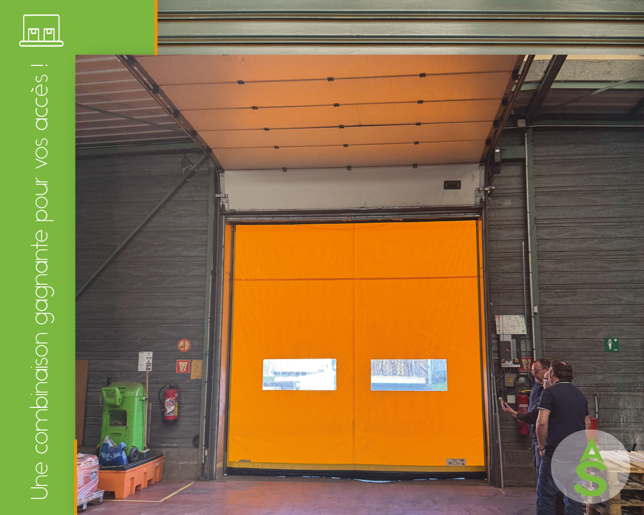 porte souple et porte sectionnelle couplée : le combo gagant pour les accès industriels